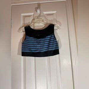 Under Control Black and Blue Striped Sports Bra New Without Tags Size 1X